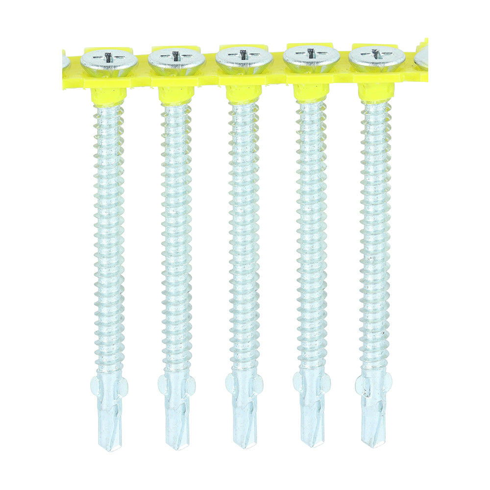 Collated Timber to Light Section Screws - Countersunk - Wing-Tip - Self-Drilling - Exterior - Silver Organic