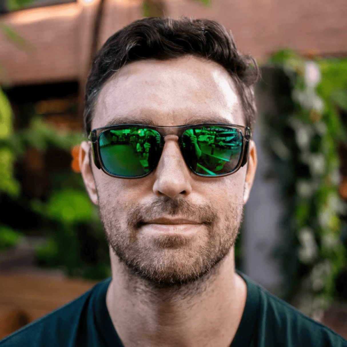 Riley Navigator X Safety Sunglasses – Green Mirror Revo, Smoked Frame, Anti-Fog/Anti-Scratch
