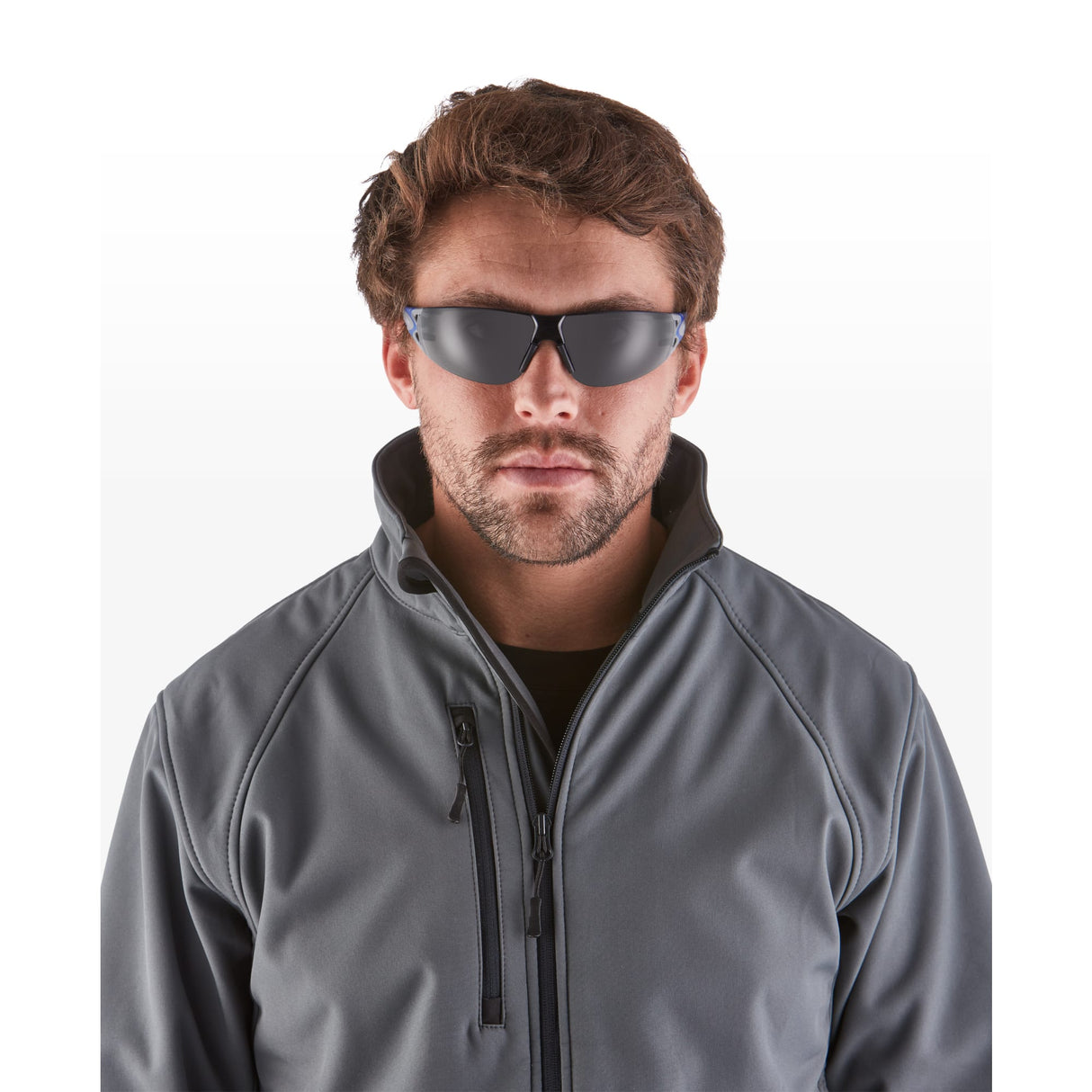 RILEY Stream Evo Anti Fog Wrap Around Safety Glasses with Grey Tint Lens