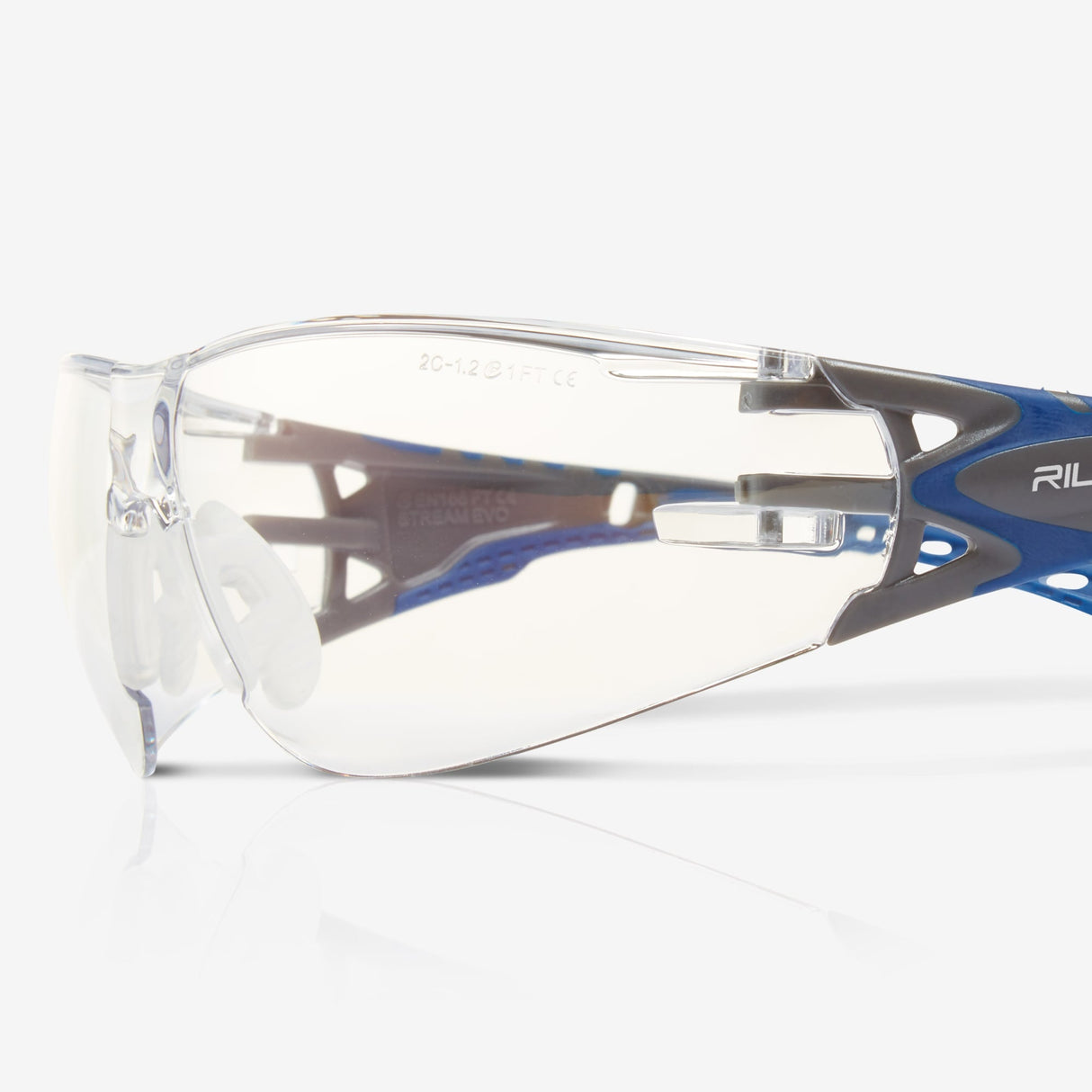 Riley Stream Evo Safety Glasses – Anti-Reflective Lens, Anti-Fog, Metal-Free