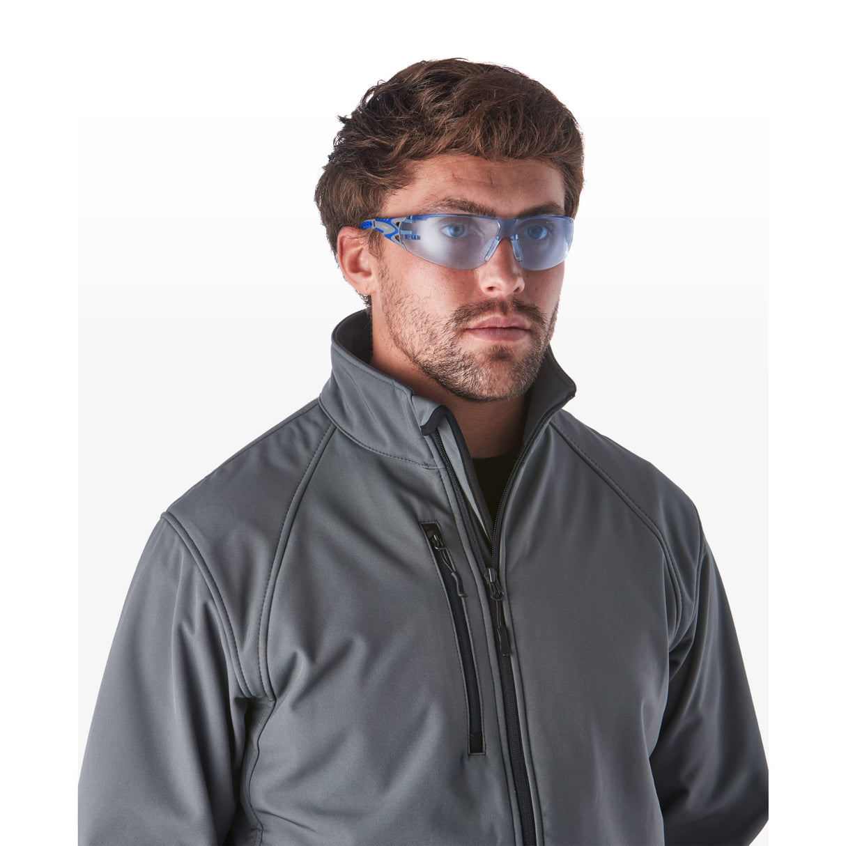 Riley Stream Evo Safety Glasses – Blue Tint, Anti-Fog, Metal-Free Wraparound