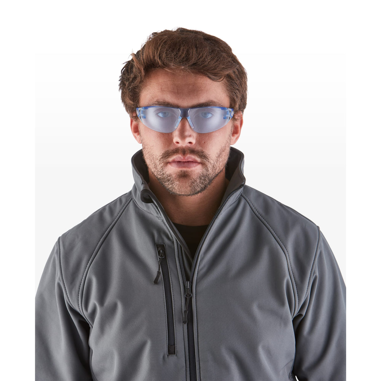 Riley Stream Evo Safety Glasses – Blue Tint, Anti-Fog, Metal-Free Wraparound