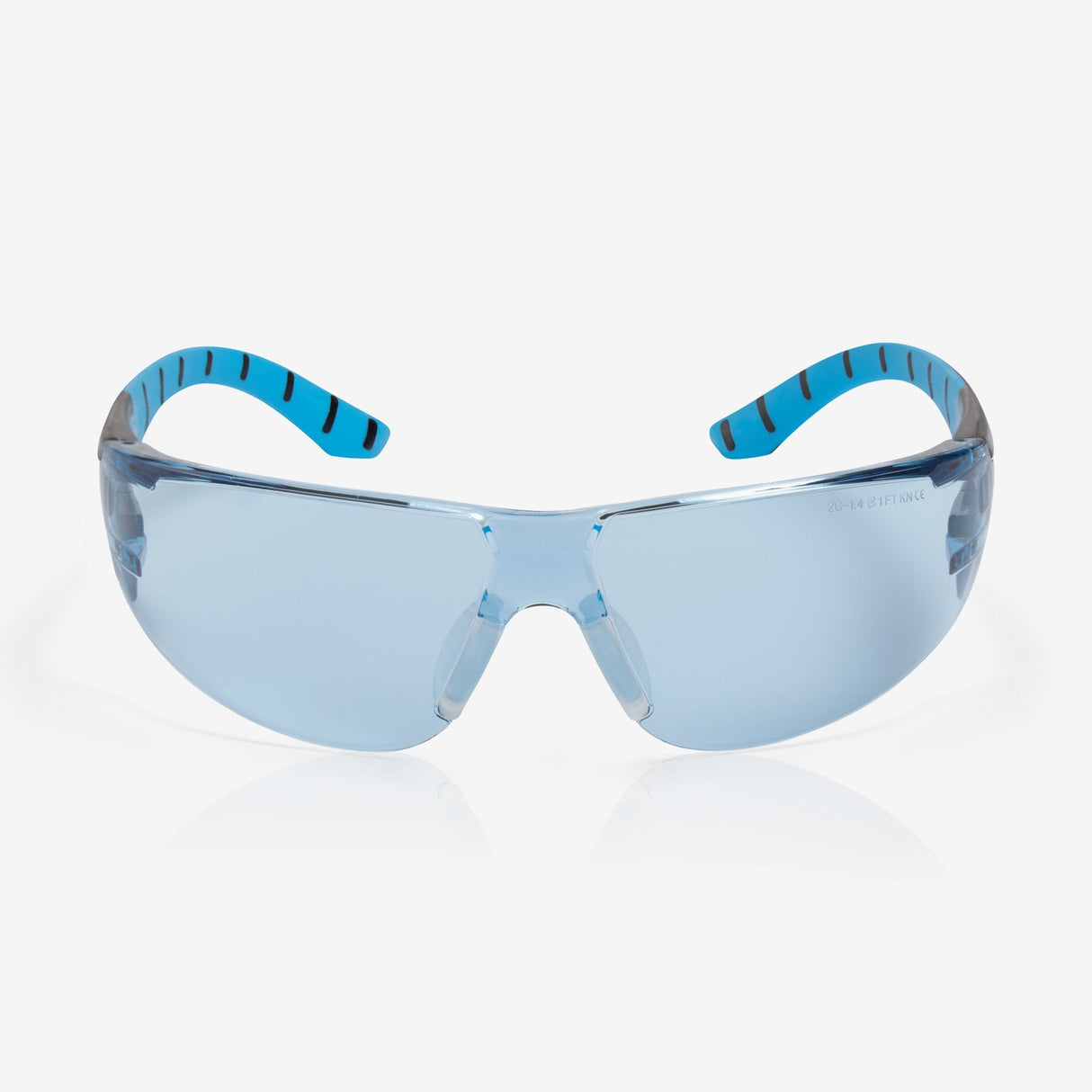 Riley Stream™ Blue – Frameless, Metal-Free Safety Glasses (Blue Tint, Anti-Fog)