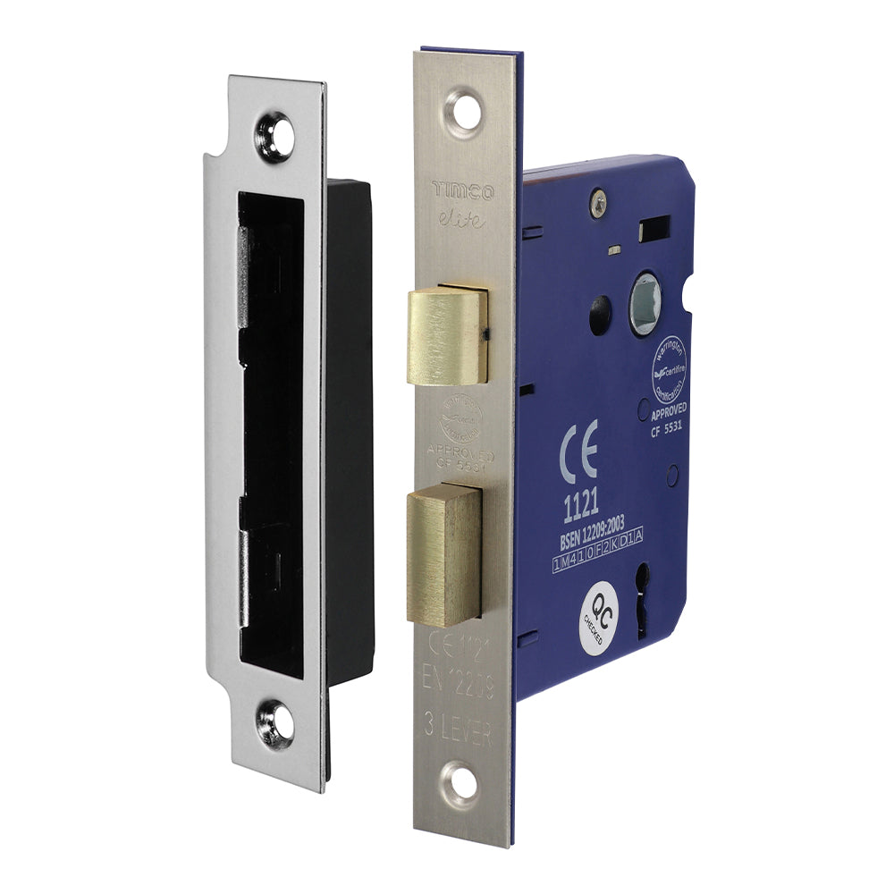 3 Lever Sashlock – Satin Nickel (78mm Case / 58mm Backset)