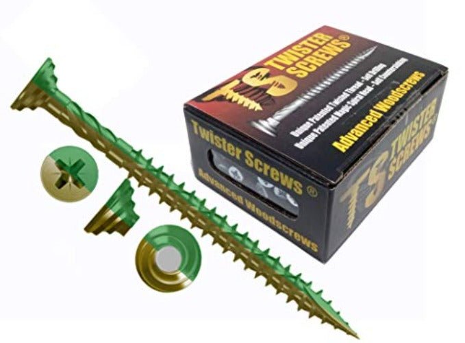 Twister Pro E-Coat Decking Screws – Self-Countersinking Serration Head
