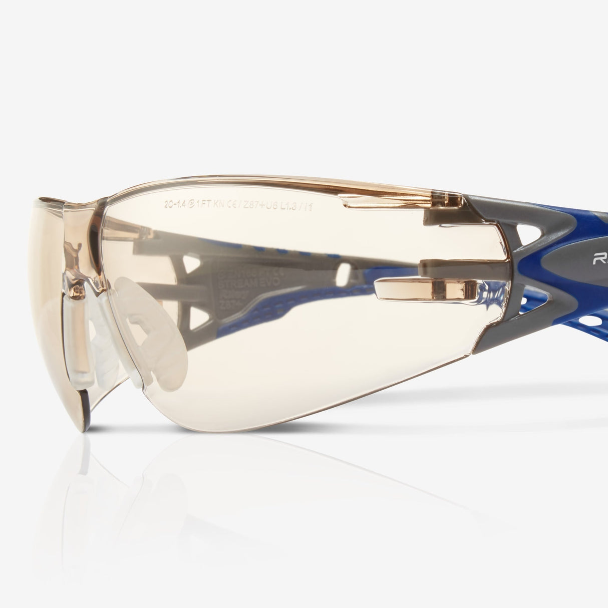 Riley Stream Evo Safety Glasses – LED Lens, Anti-Fog, Metal-Free, Wrap-Around