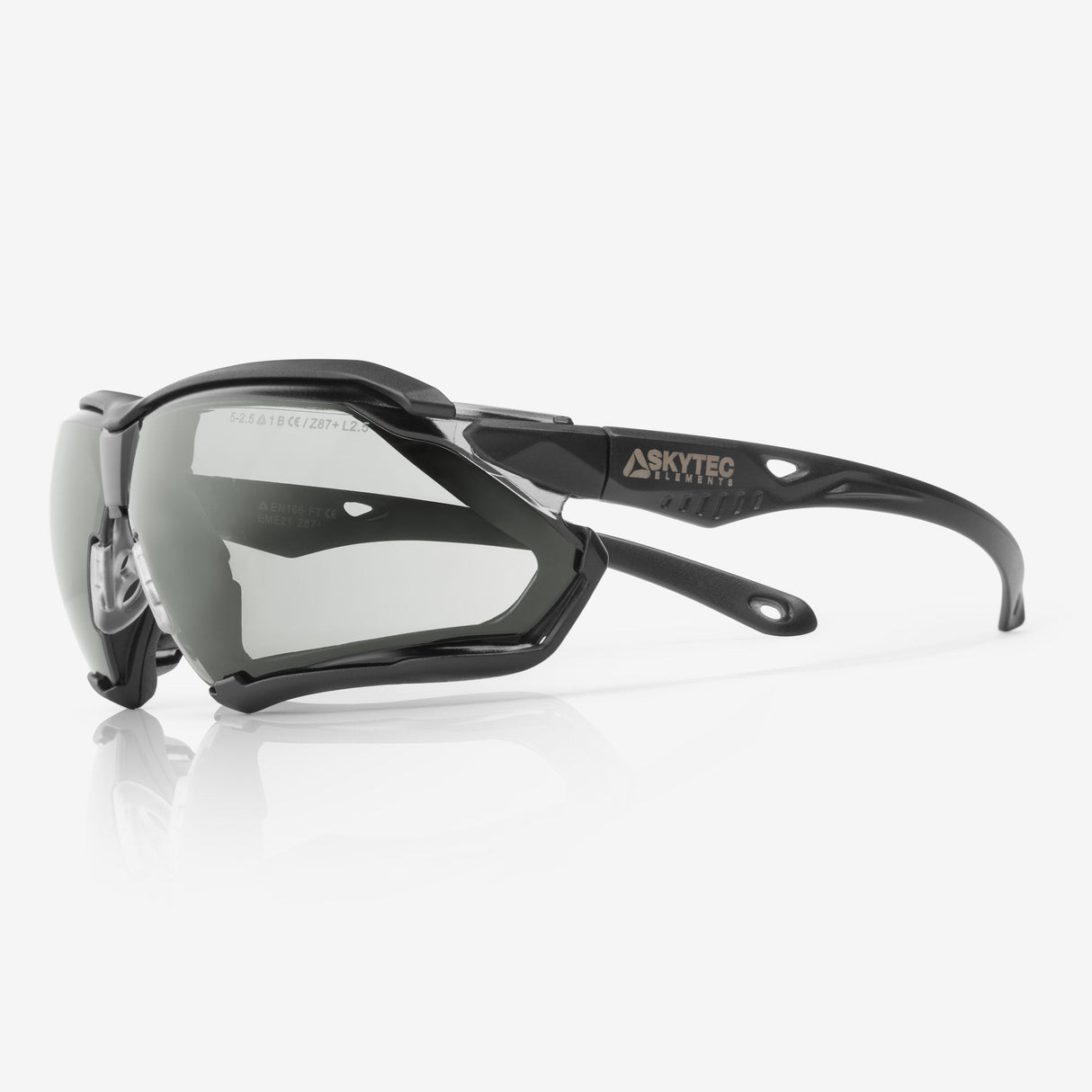 SKYTEC ELEMENTS EME21 Anti Scratch Anti Fog Sports Style Hybrid Spoggles Safety Glasses & Protective Goggles Combination with Grey Tint Lens