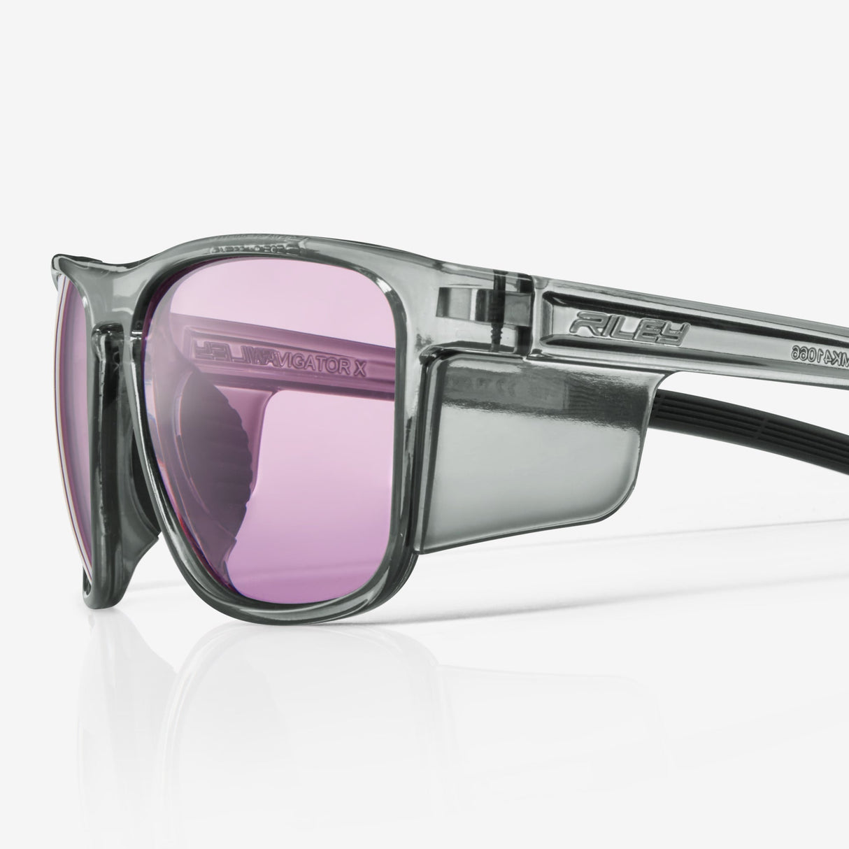 Riley Navigator X – Smoked Frame Safety Sunglasses (HD Lens, Anti-Fog)