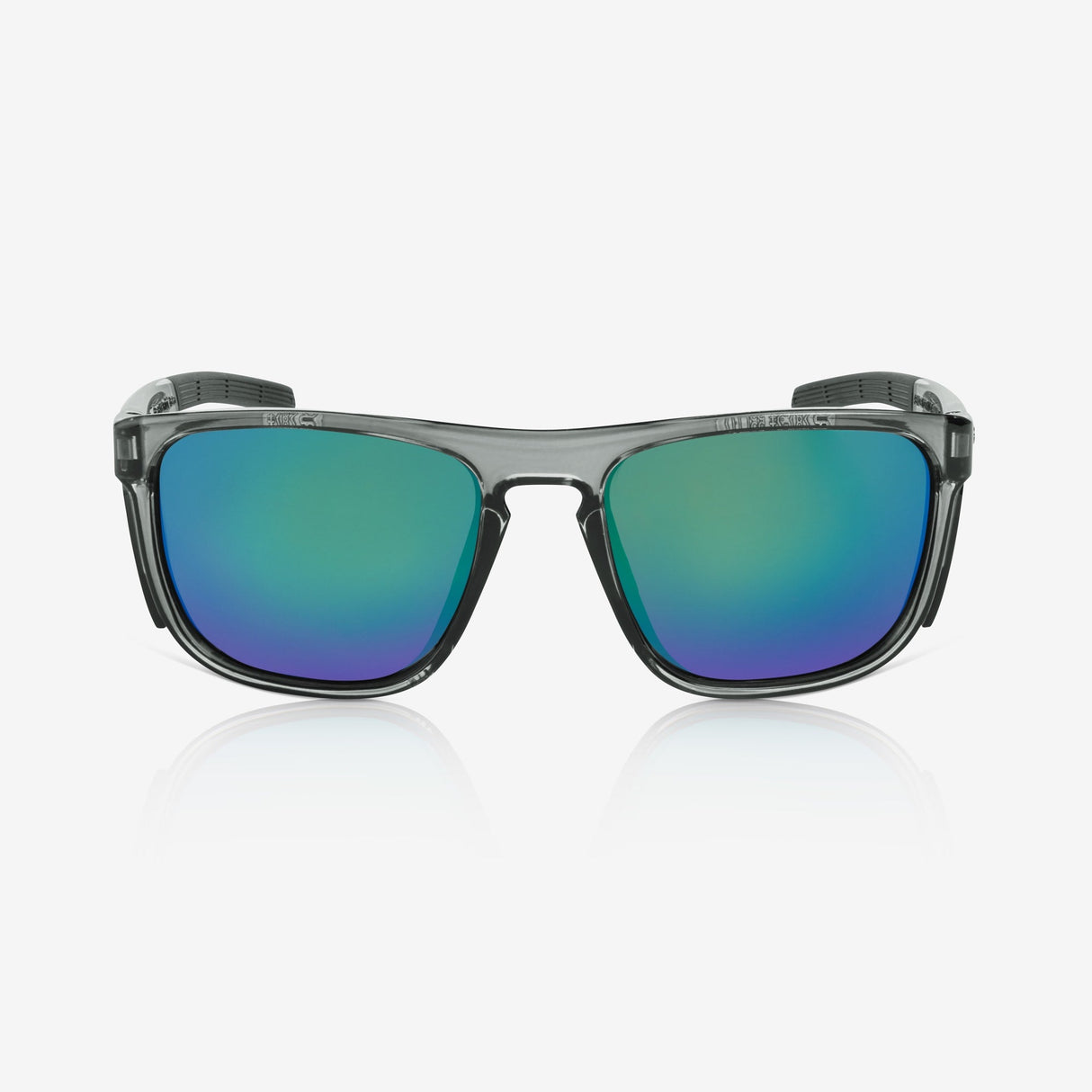 Riley Navigator X Safety Sunglasses – Green Mirror Revo, Smoked Frame, Anti-Fog/Anti-Scratch