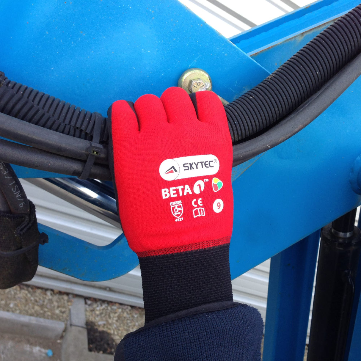 SKYTEC Beta 1 Tricolore Flexible Lightweight Low Cut Protection Safety Work Gloves with Grip Palm