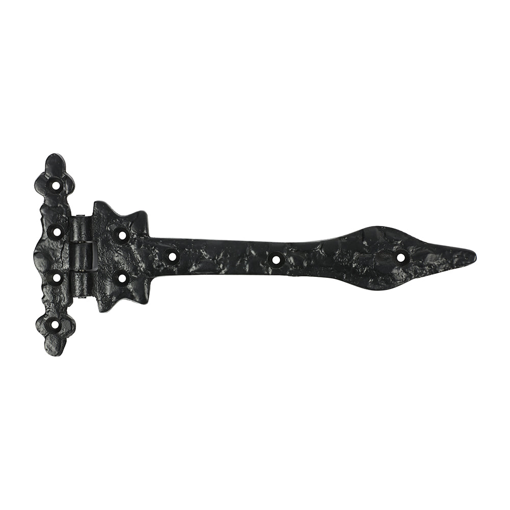 Antique Gothic Spear Hinge - Black Iron - 237mm