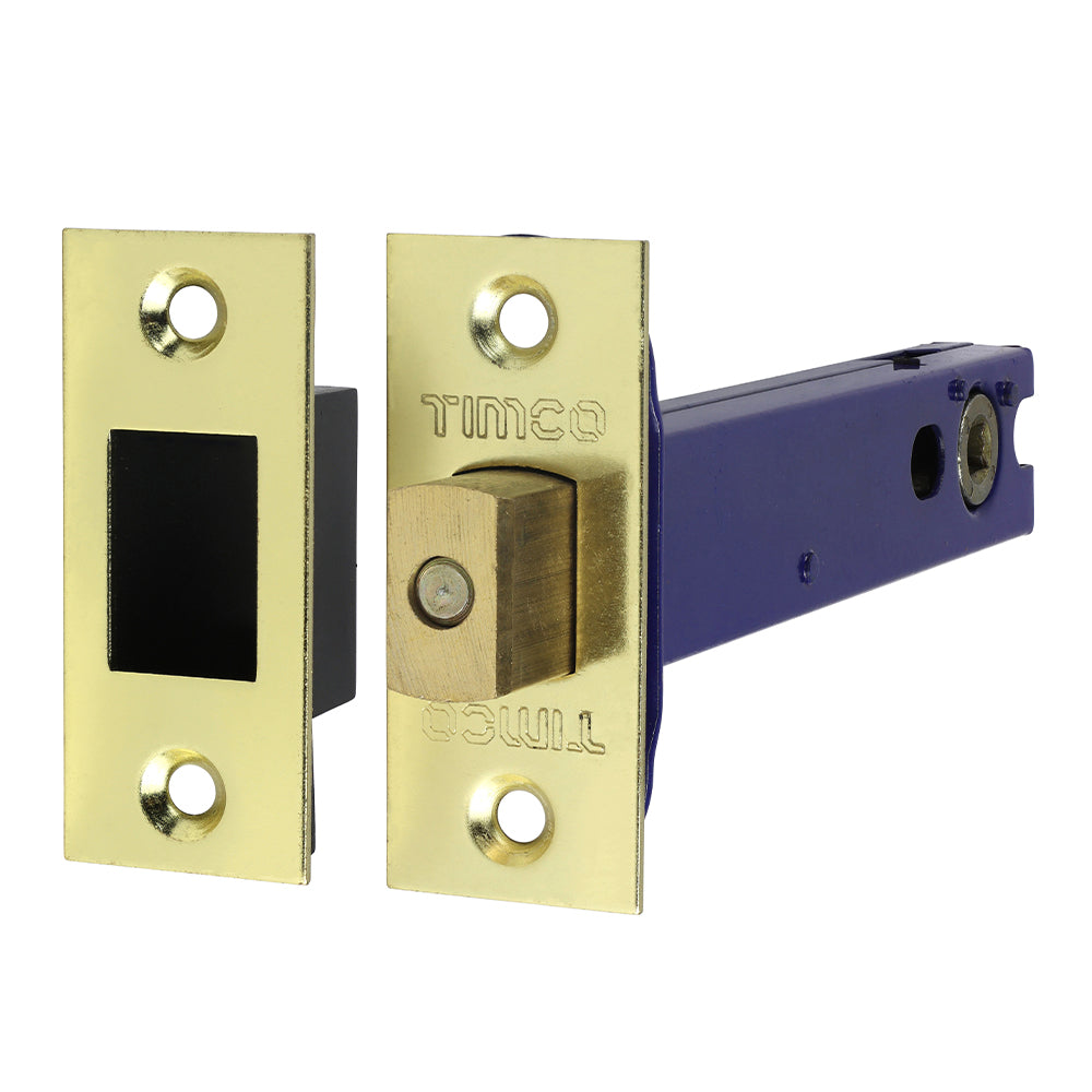 Architectural Tubular Deadbolt – Electro Brass & Satin Nickel (129mm Case / 108mm Backset)