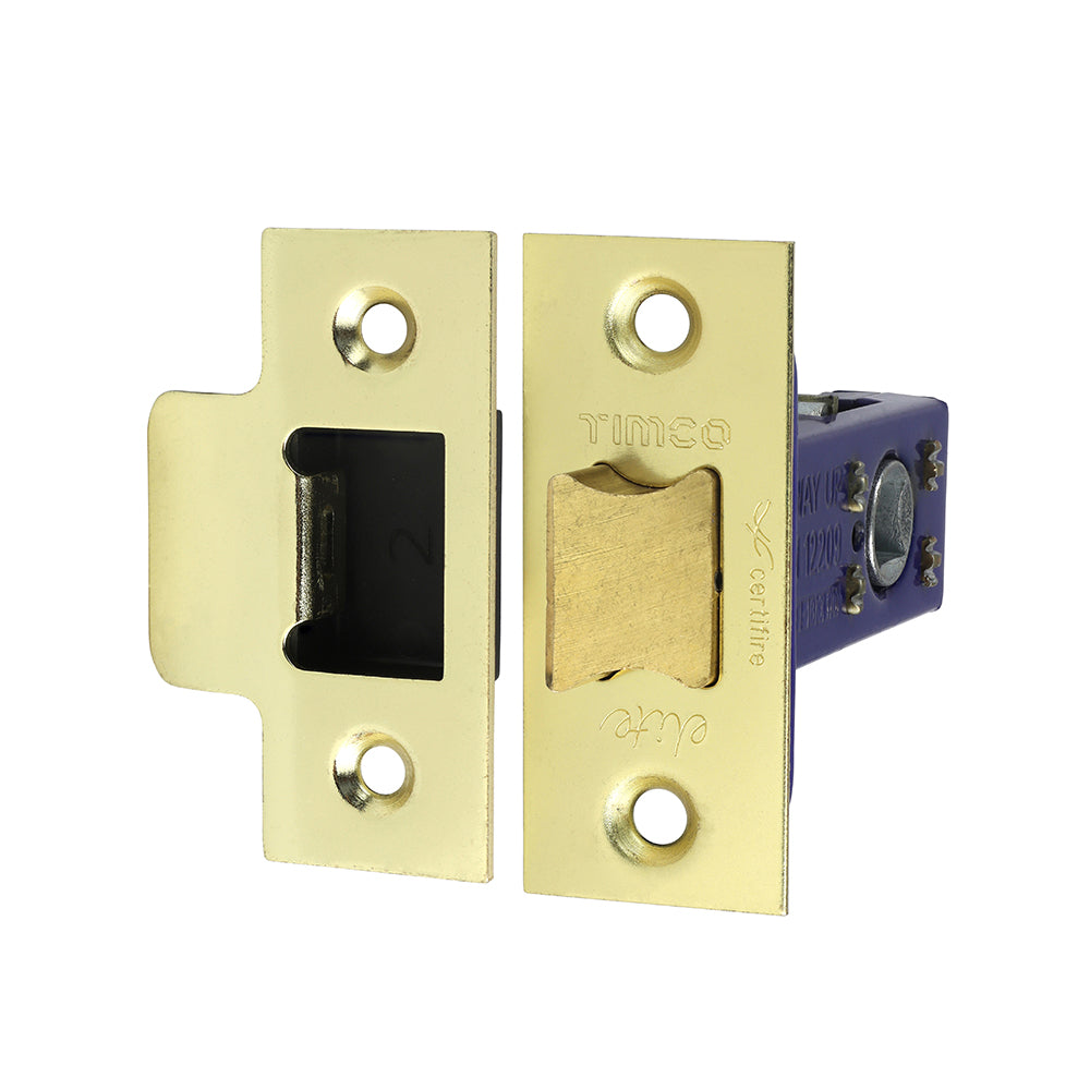 Architectural Tubular Latch – Electro Brass / Satin Nickel (64mm Case / 45mm Backset)