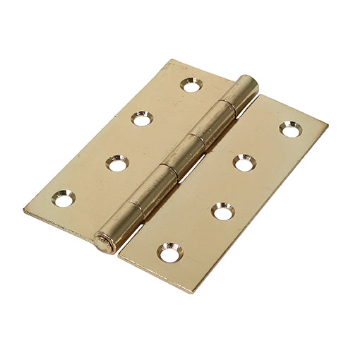 Butt Hinge - Fixed Pin - Electro Brass - For Cabinets & Doors