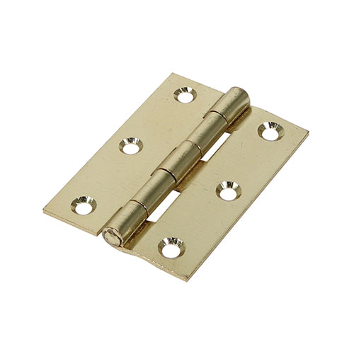 Butt Hinge - Fixed Pin - Electro Brass - For Cabinets & Doors