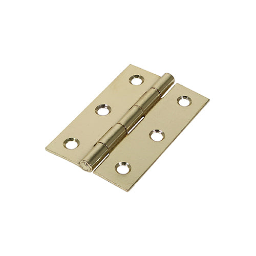 Butt Hinge - Fixed Pin - Electro Brass - For Cabinets & Doors