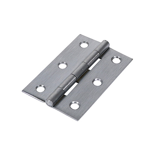 Butt Hinge - Fixed Pin - Satin Chrome - For Doors