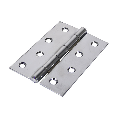 Butt Hinge - Fixed Pin - Polished Chrome - For Doors