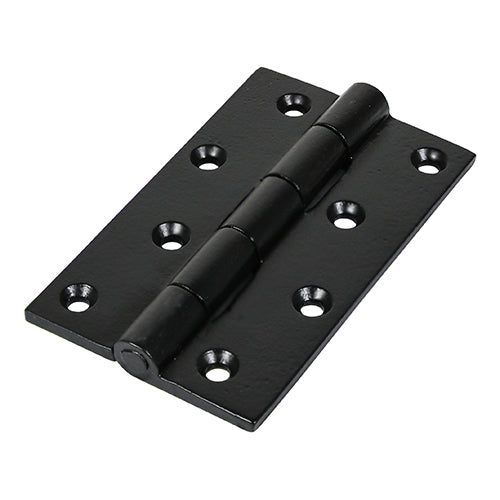 Butt Hinge - Cast Iron Epoxy Coated - Black Gothic Door Hinge