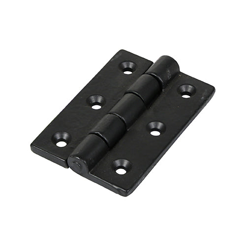 Butt Hinge - Cast Iron Epoxy Coated - Black Gothic Door Hinge