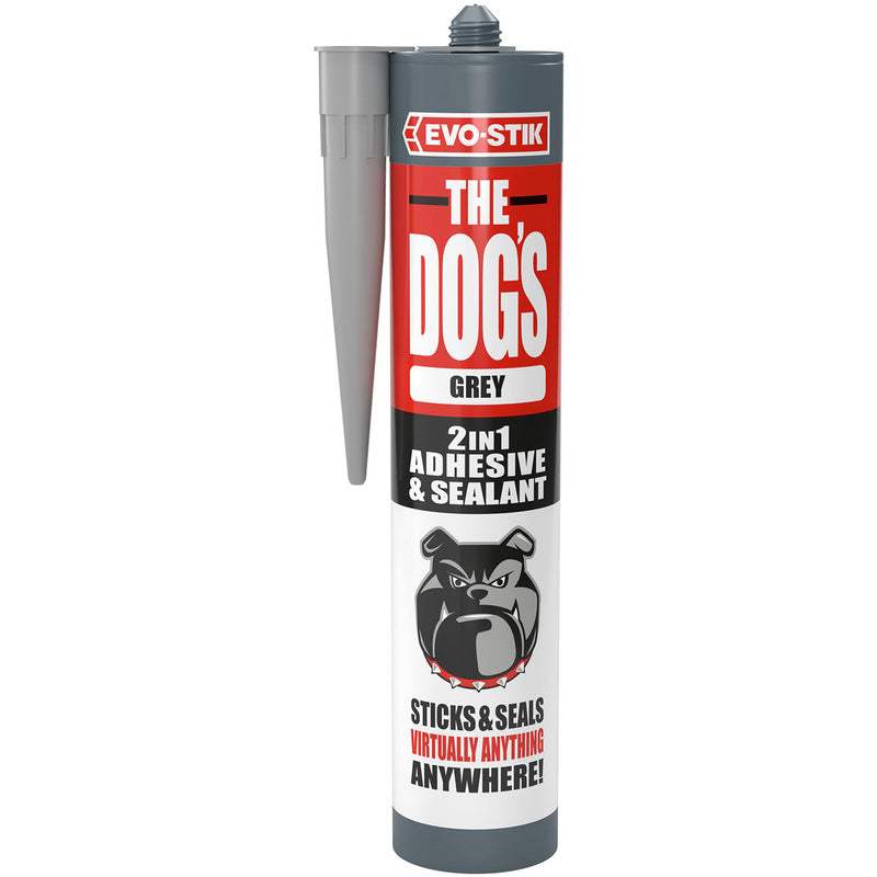 EVO-STIK The Dogs - Hybrid Adhesive & Sealant - Grey 290ml (1 Tube)