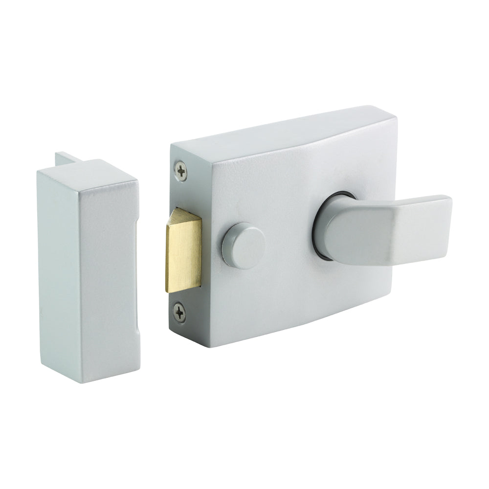 Nightlatch – Silver (94mm Case / 60mm Backset)