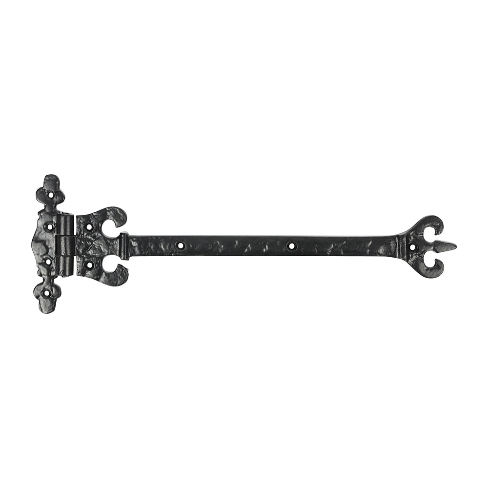Crown / Coronet Hinges - Antique Black Iron - 317mm