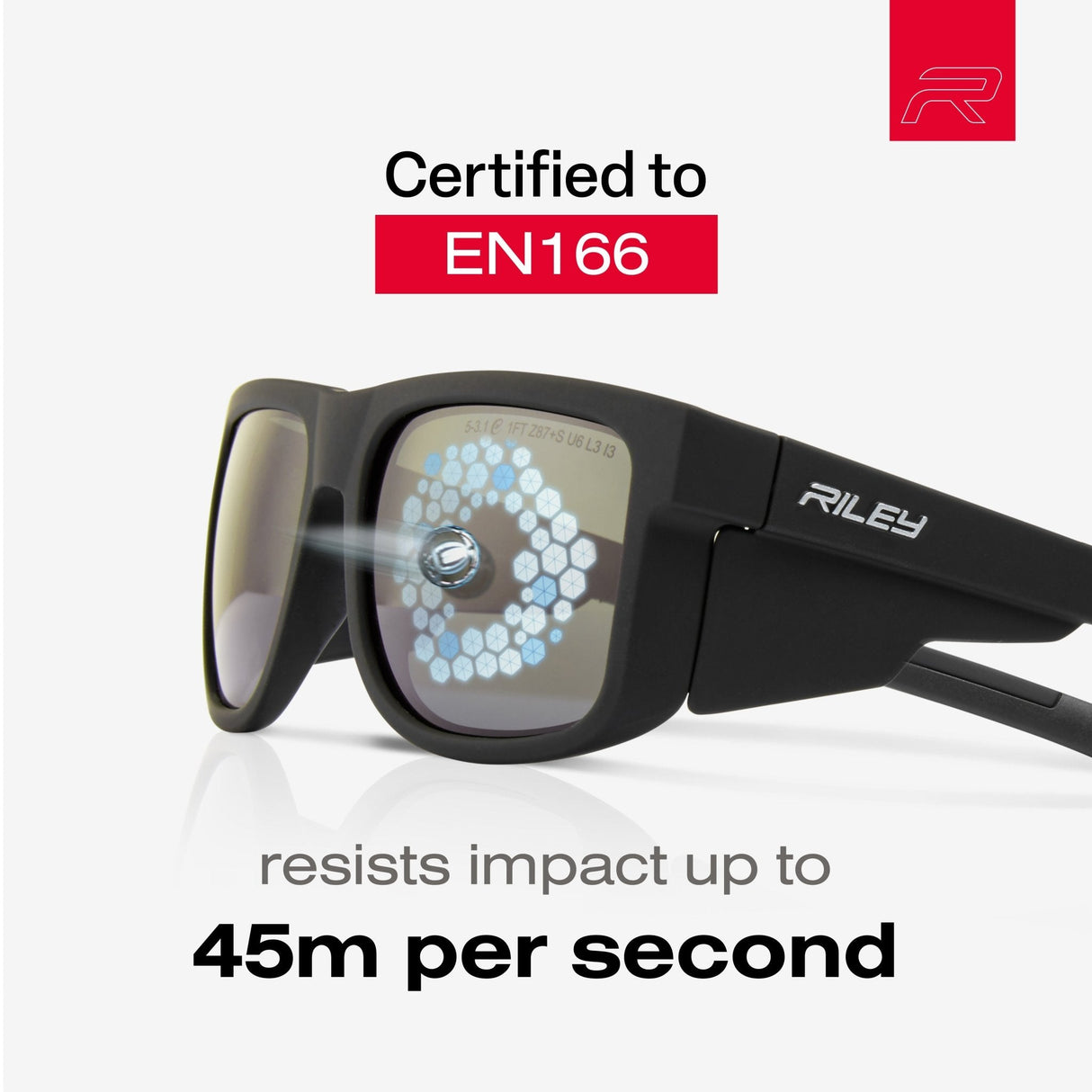 RILEY Navigator Anti-Scratch Safety Sunglasses with Grey Lens