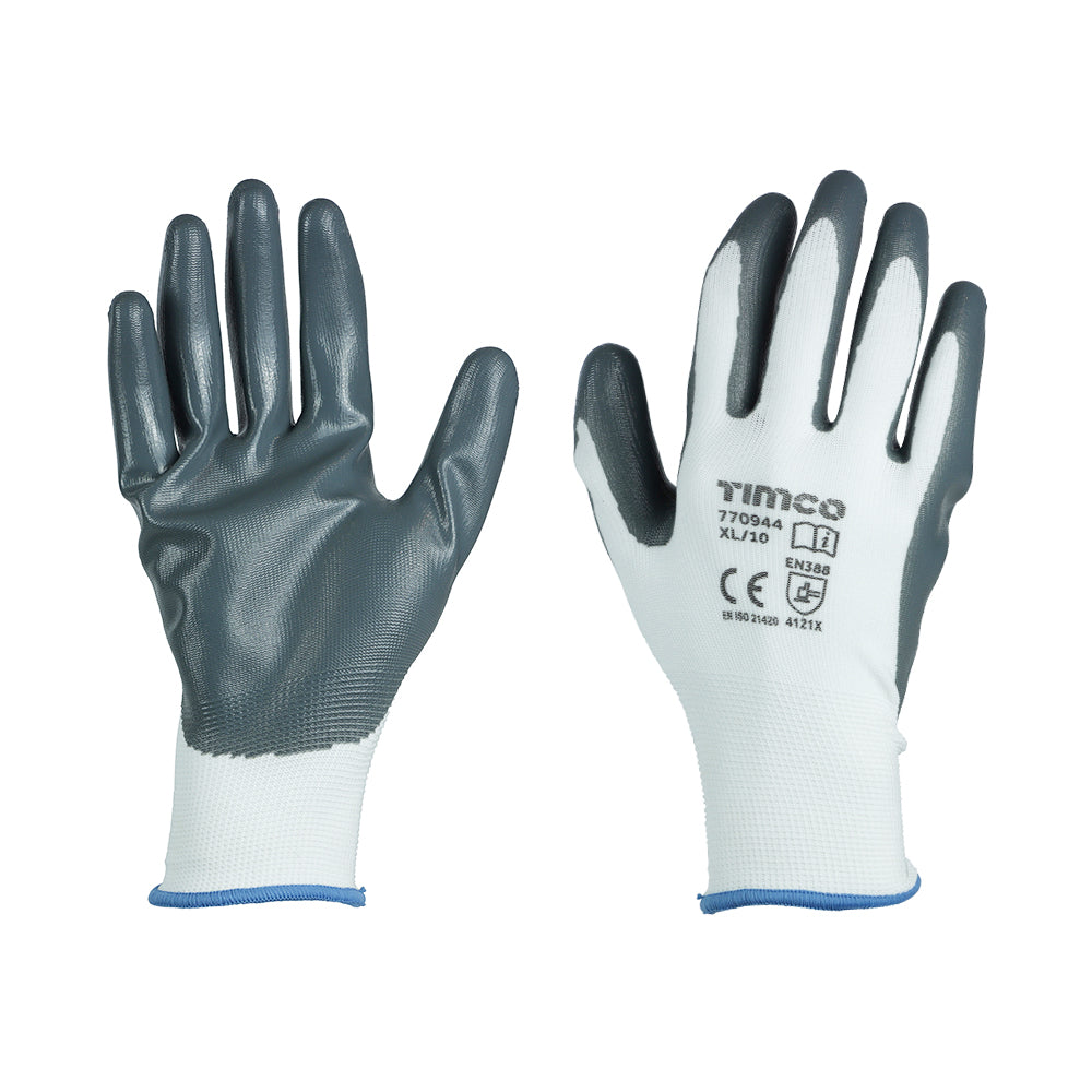 Secure Grip Gloves – Smooth Nitrile Foam Coated – Polyester