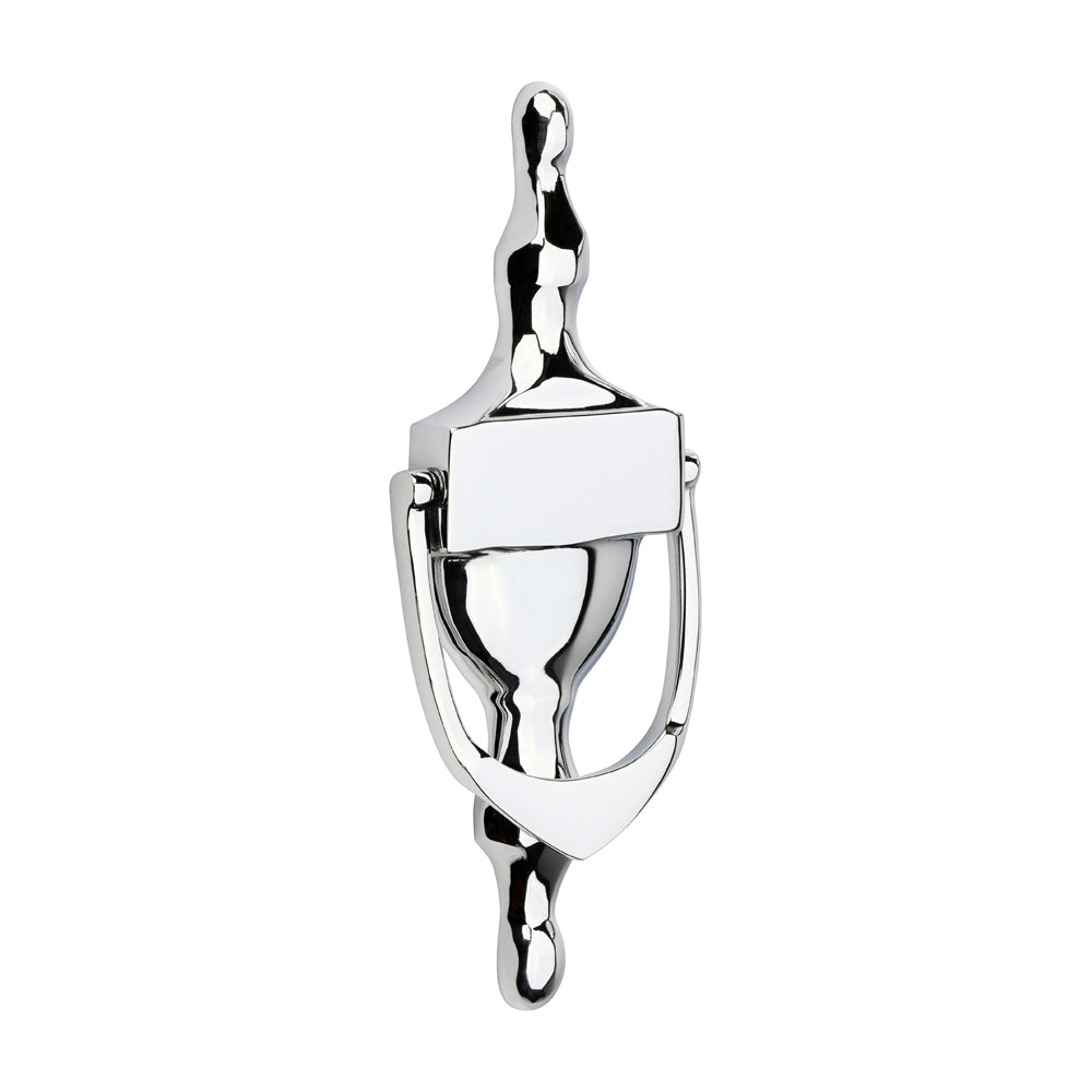 Urn Pattern Door Knocker – Polished Chrome - 166 × 60