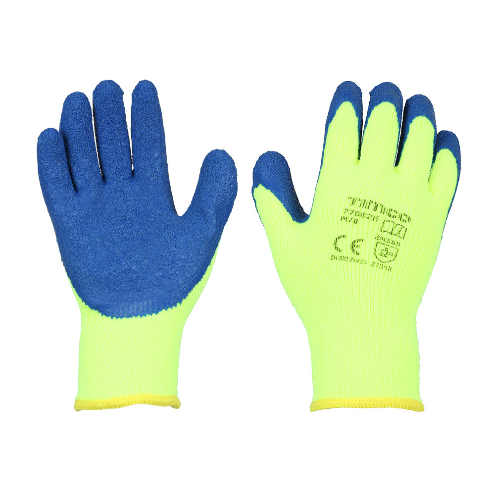 Warm General Handling Grip Gloves – Crinkle Latex Coated Polyester