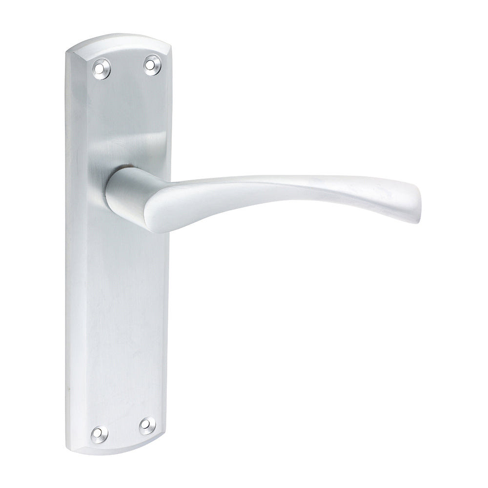 Zeta Latch Door Handle – Satin Chrome - 175 × 45
