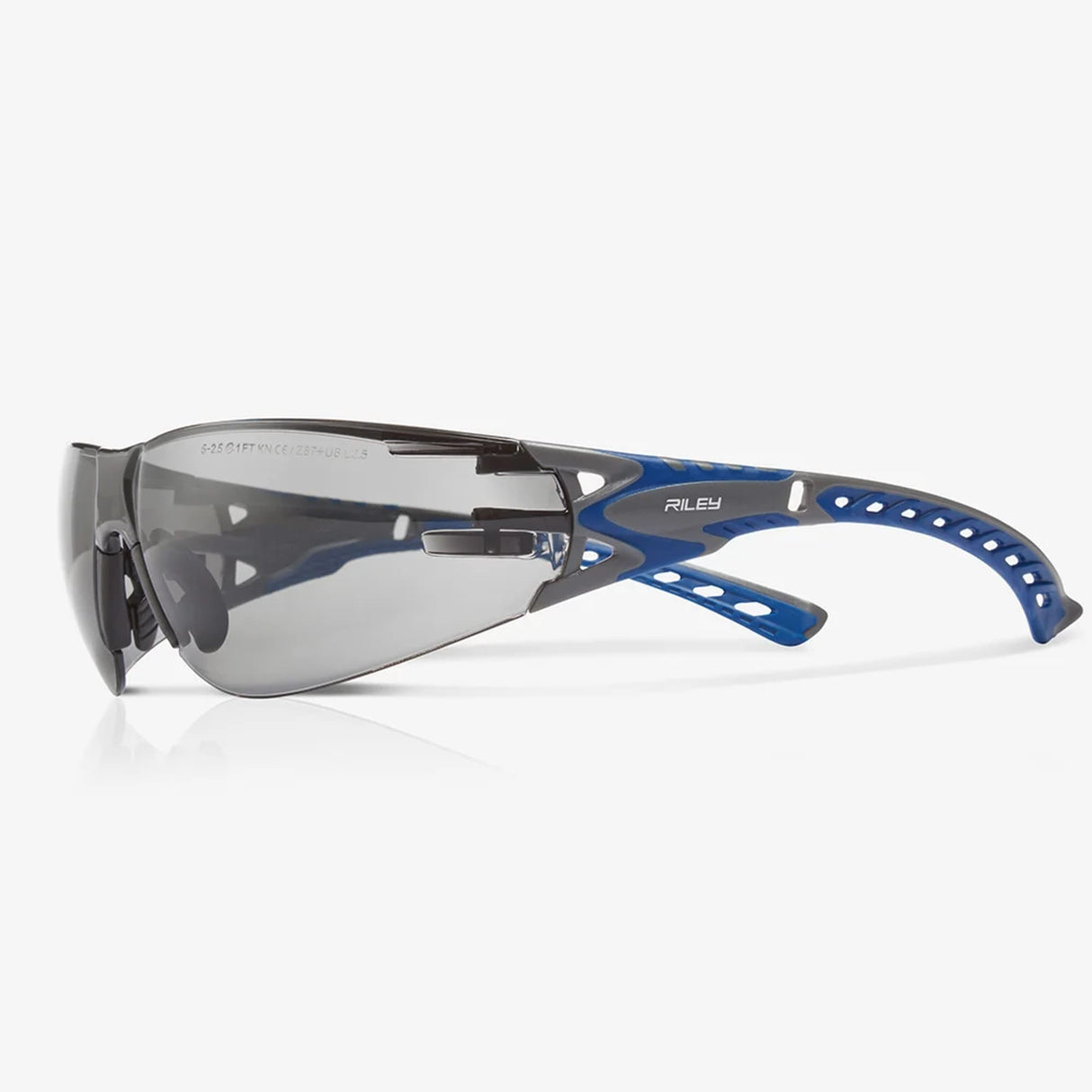 Riley Stream Evo Eco Safety Glasses – Grey Lens, Anti-Fog, Wrap-Around