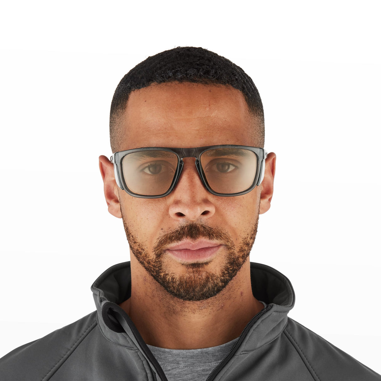 Riley Navigator X Safety Sunglasses – LED Lens, Smoked Frame, Anti-Fog/Anti-Scratch