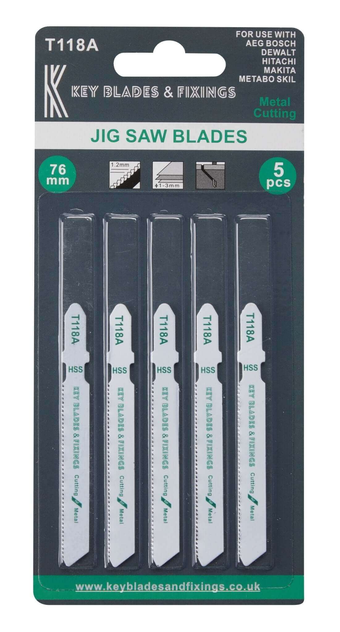 T118A Metal Cutting Jigsaw blades - 1188