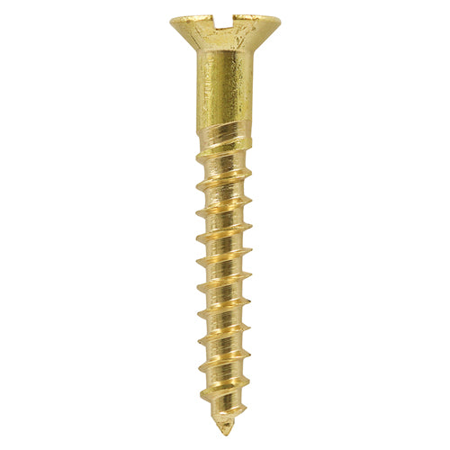 TIMCO Solid Brass Timber Screws – Slot – Countersunk
