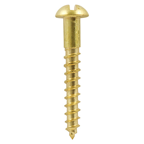 TIMCO Solid Brass Timber Screws – Slot – Round