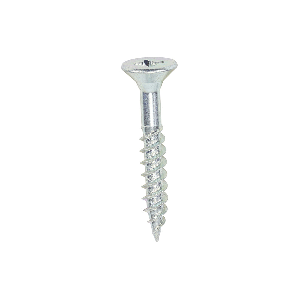 TIMCO Twin-Threaded Woodscrews – PZ – Double Countersunk – Zinc