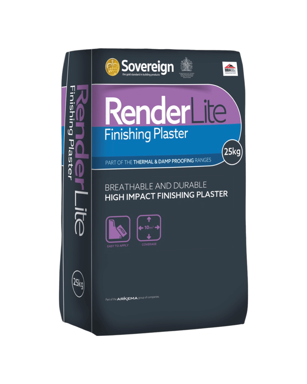 Sovereign Renderlite Finish Plaster - Breathable Finish Plaster for Damp-Proofed Walls