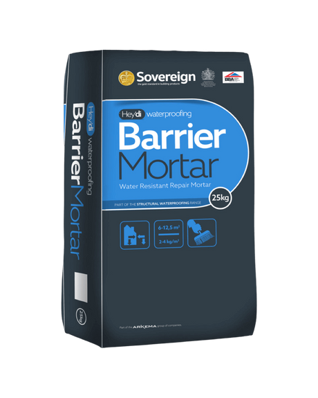 Sovereign Hey'Di Barrier Mortar Hydrophobic, Non-Shrinking Mortar for Waterproofing & Tanking Junctions