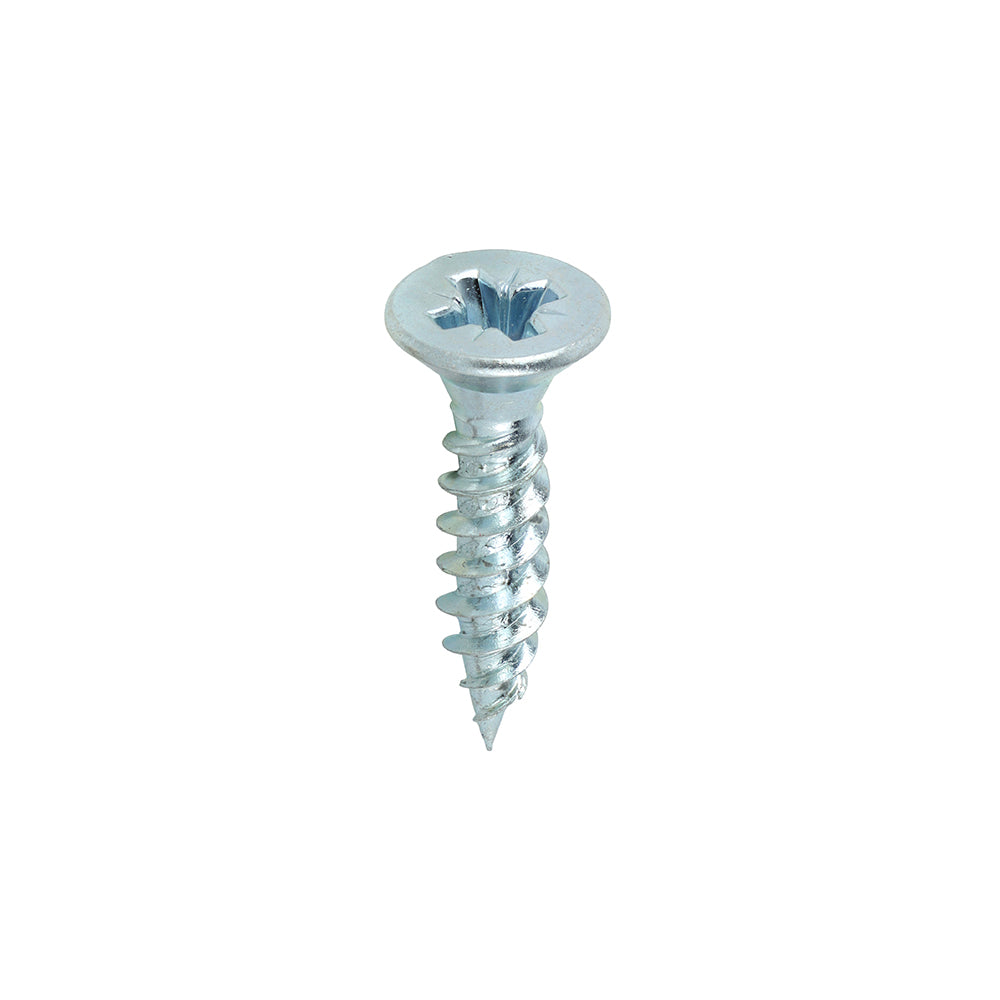 Twin‑Threaded Woodscrews – PZ – Double Countersunk – Zinc-Plated