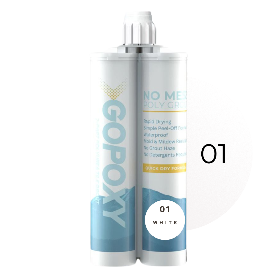 GoPoxy Poly Grout (White) – UV-Resistant, No-Mess, Fast-Cure