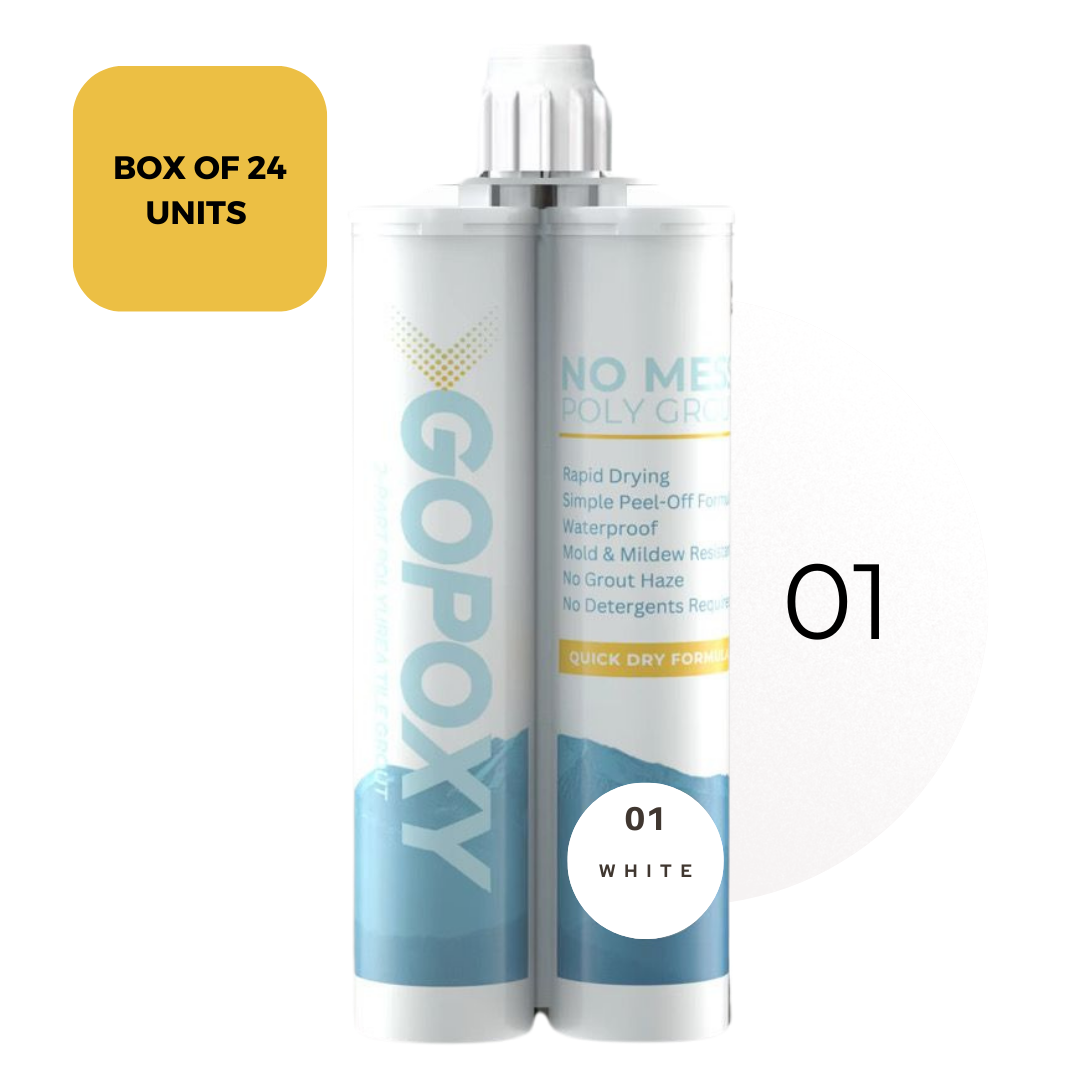 GoPoxy Poly Grout (White) – UV-Resistant, No-Mess, Fast-Cure