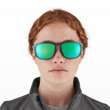 Riley Navigator X Safety Sunglasses – Green Mirror Revo, Smoked Frame, Anti-Fog/Anti-Scratch
