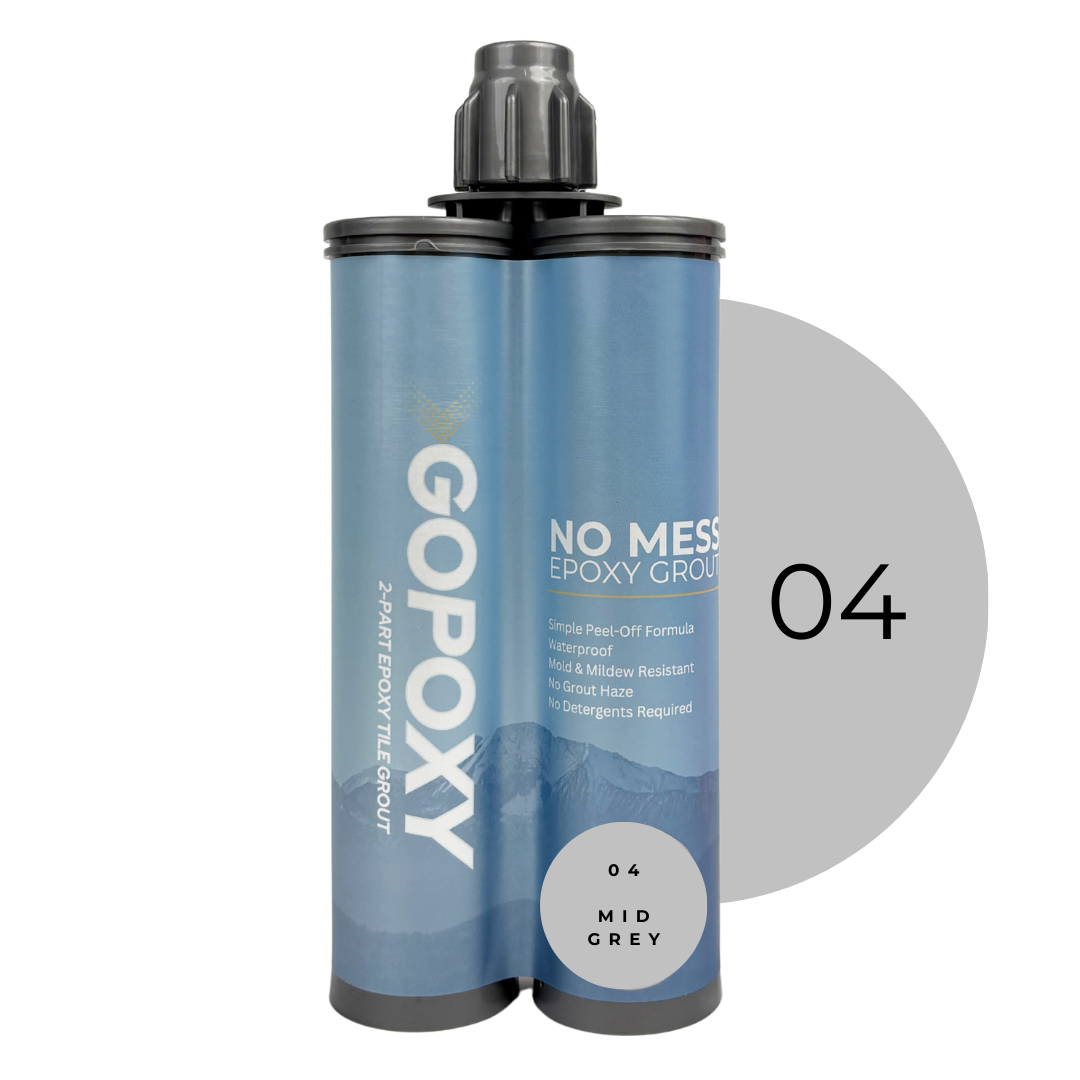 GoPoxy Epoxy Grout – “No-Mess” Peel-Off, Twin-Cartridge