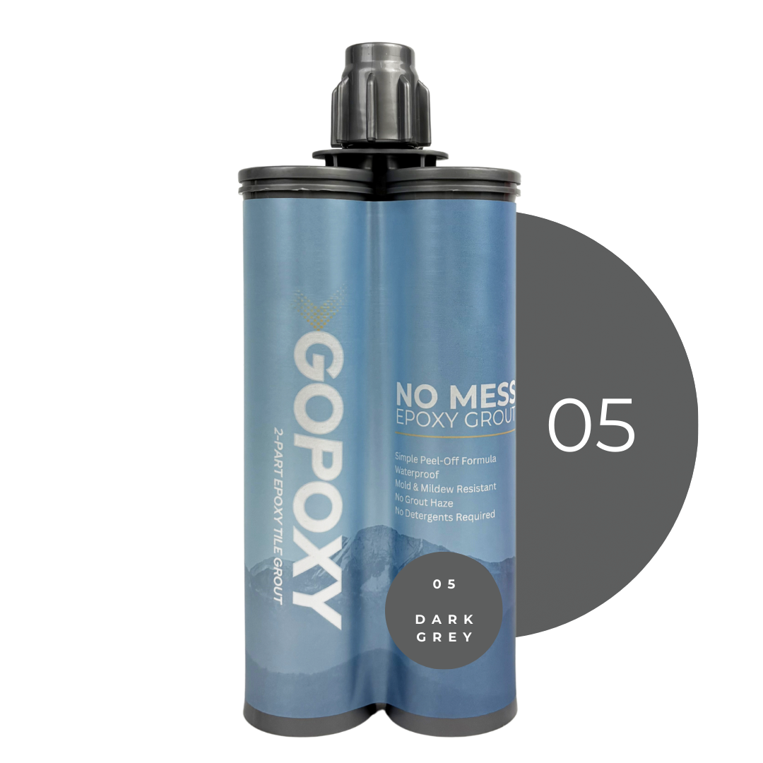 GoPoxy Epoxy Grout – “No-Mess” Peel-Off, Twin-Cartridge
