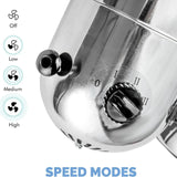 Senelux 12 inch Chrome Desk Fan; Great for Home Cooling and Comfort in Bedrooms, Living Rooms and Offices