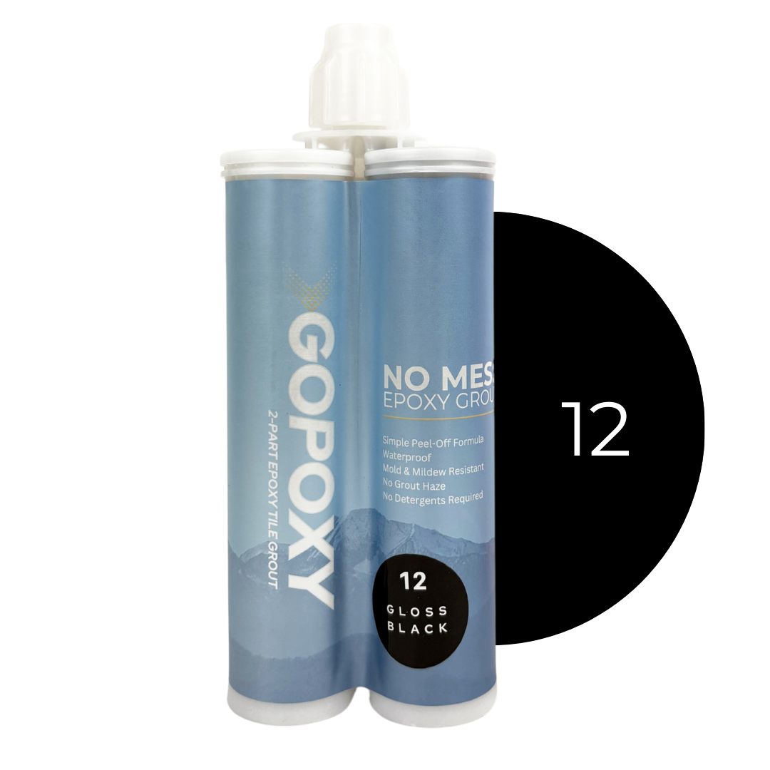 GoPoxy Epoxy Grout – “No-Mess” Peel-Off, Twin-Cartridge