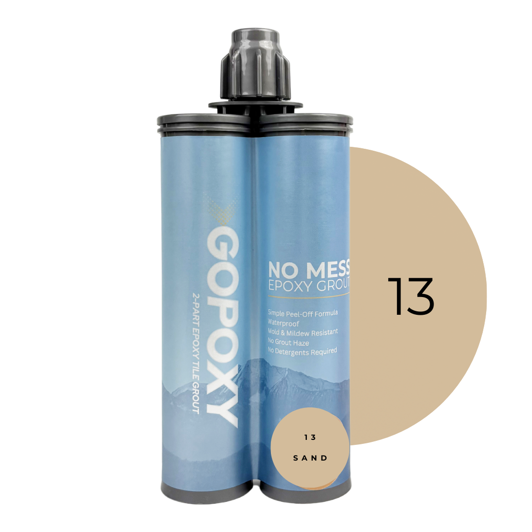 GoPoxy Epoxy Grout – “No-Mess” Peel-Off, Twin-Cartridge
