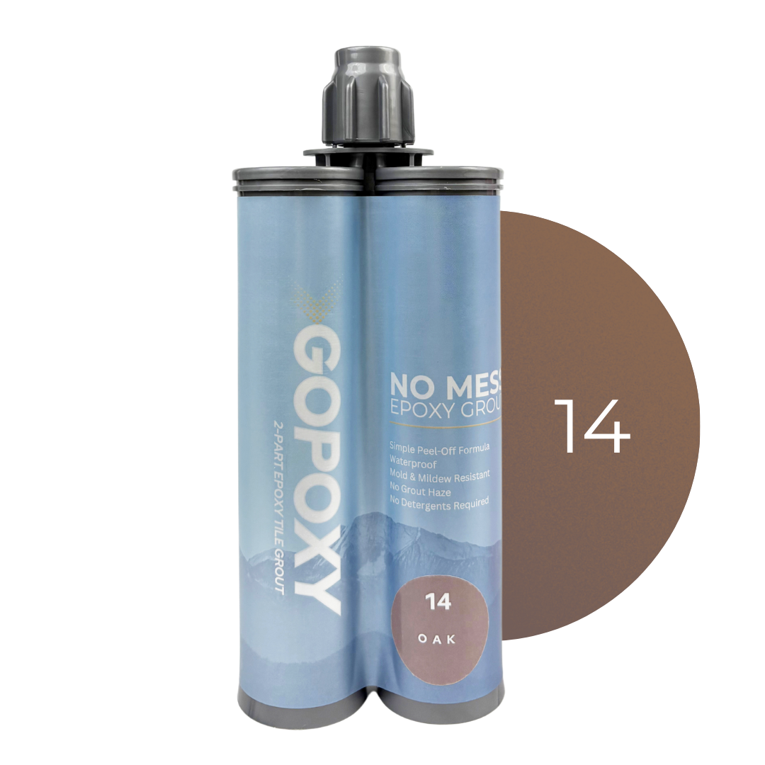 GoPoxy Epoxy Grout – “No-Mess” Peel-Off, Twin-Cartridge